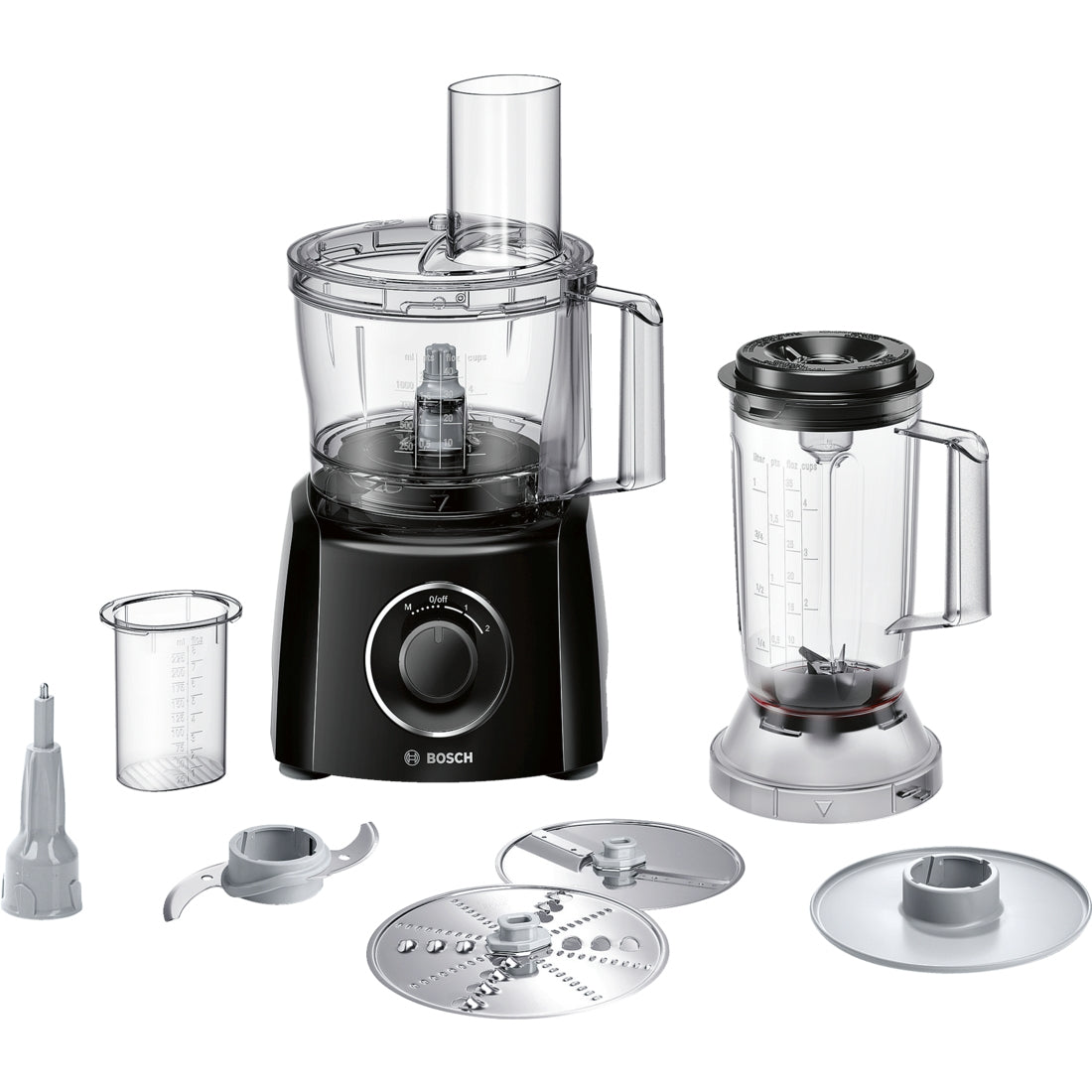 Bosch Bosch MCM3201B robot de cuisine 800 W 2,3 L Noir, Transparent