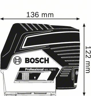 Bosch Bosch GCL 2-50 C Niveau de pointage 20 m 650 nm (<1 mW)