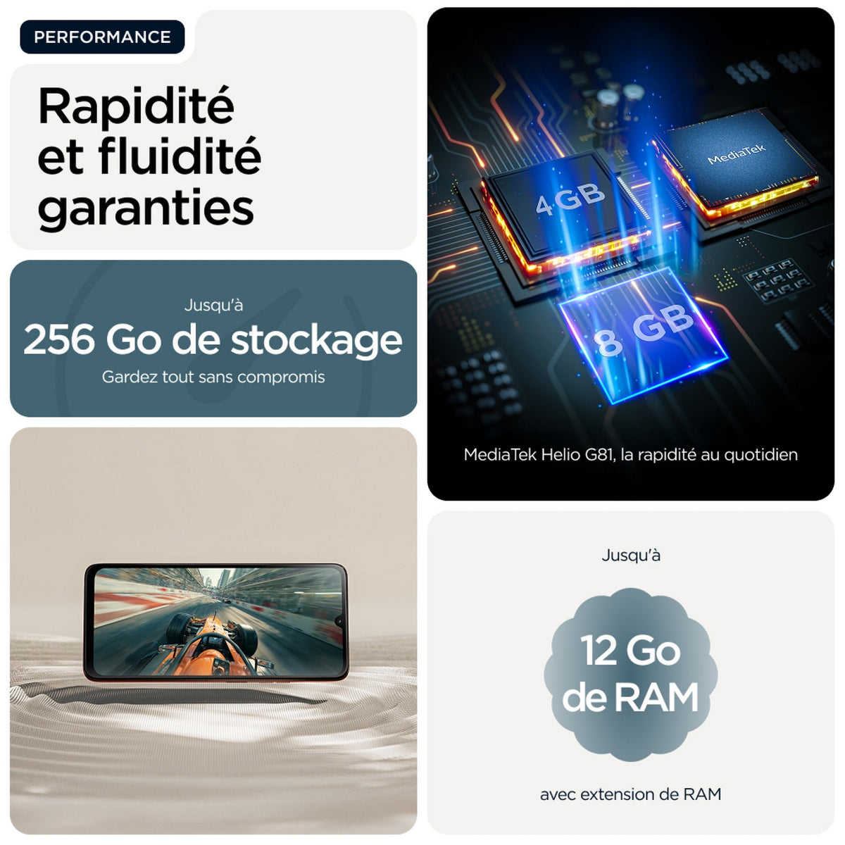 Motorola Pack smartphone g06 128 Go Bleu + écouteurs moto buds bass