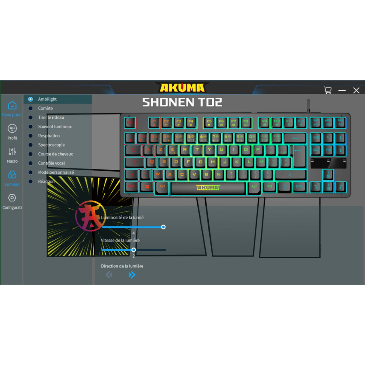Akuma Clavier gaming filaire Shônen T02