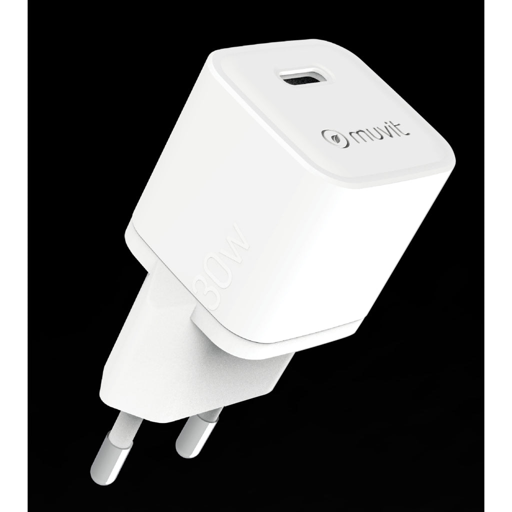 Muvit Chargeur USB-C 30W GaN Blanc (MWACC0030)