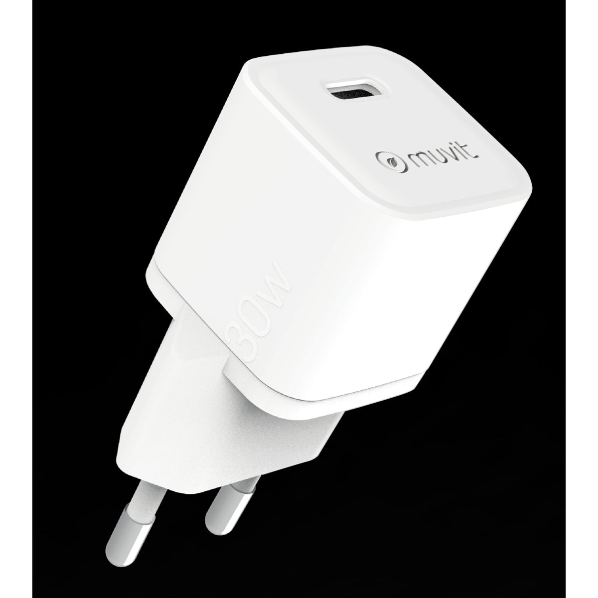 Muvit Chargeur USB-C 30W GaN Blanc (MWACC0030)