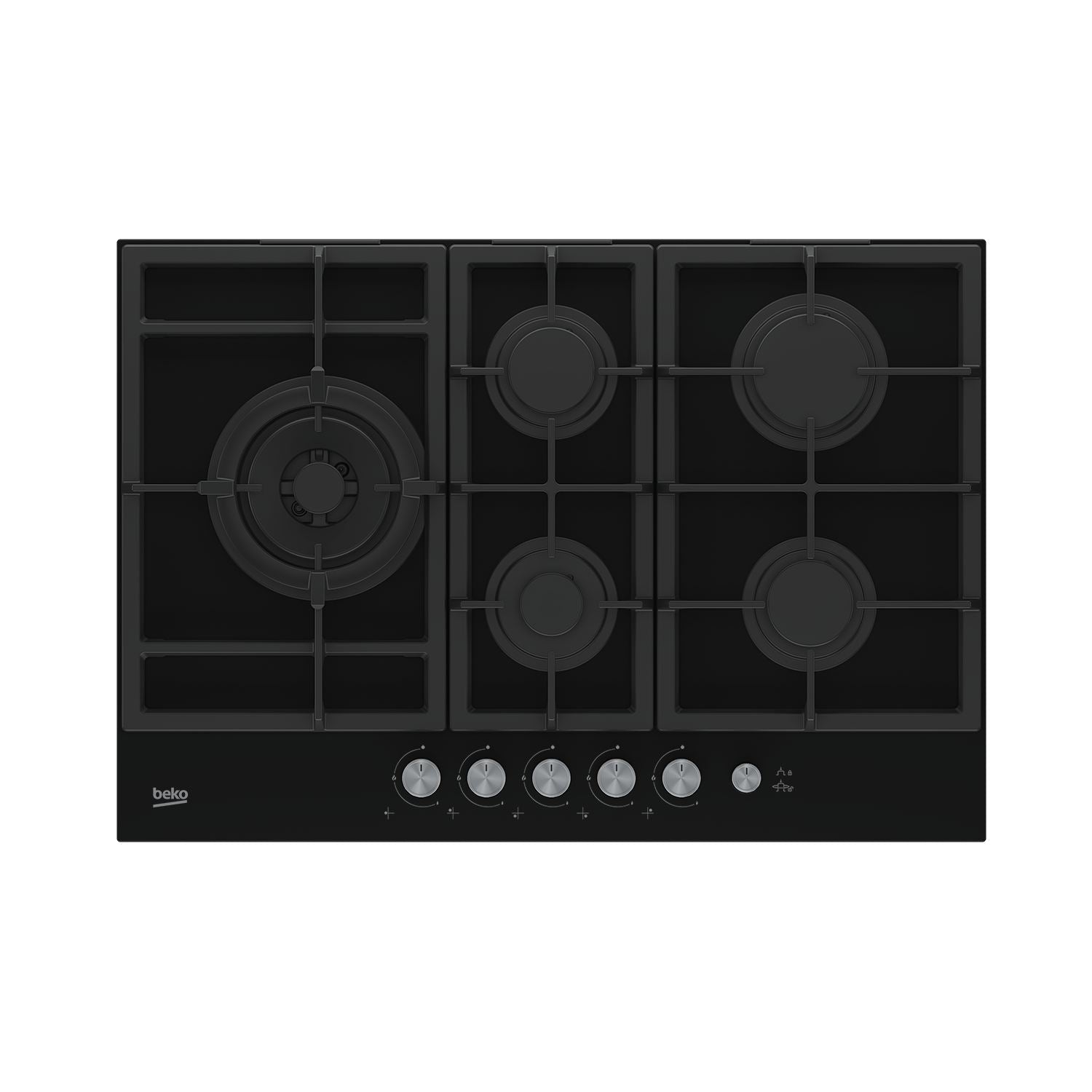 Beko HILL 75235 S plaque Noir Intégré 75 cm Gaz 5 zone(s)