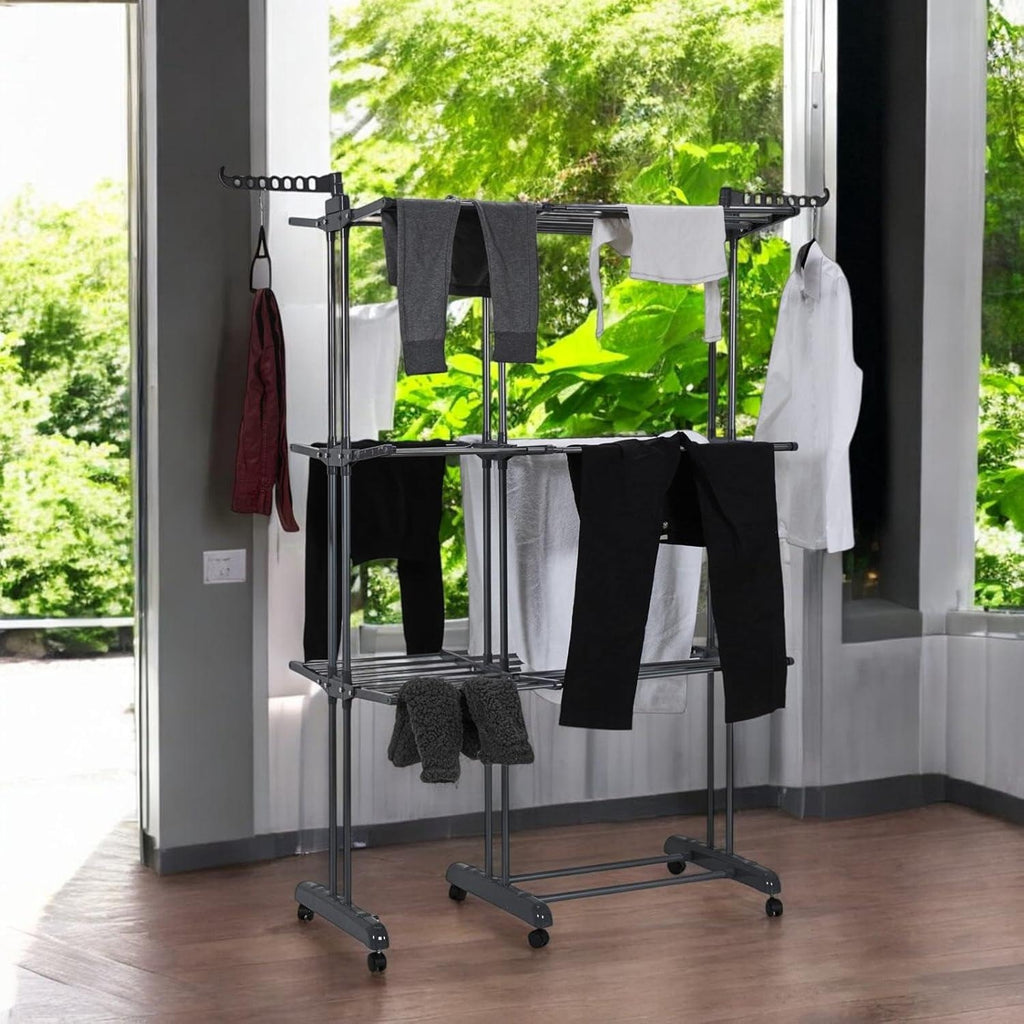 Etendoir Extensible et Pliable Gris