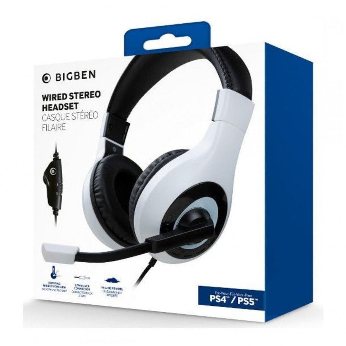 Nacon Casque Gaming Stéréo Blanc PS5