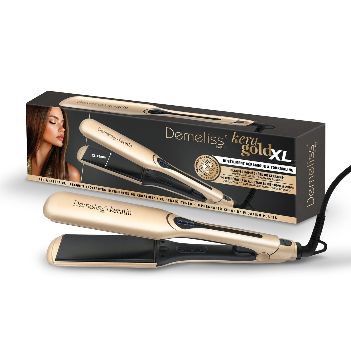 Saint Algue Lisseur Demeliss Kera Gold XL Plaques Larges 45mm