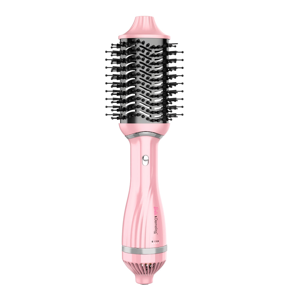 Demeliss Brosse soufflante 2 en 1 : Sèche et coiffe collection Barbie