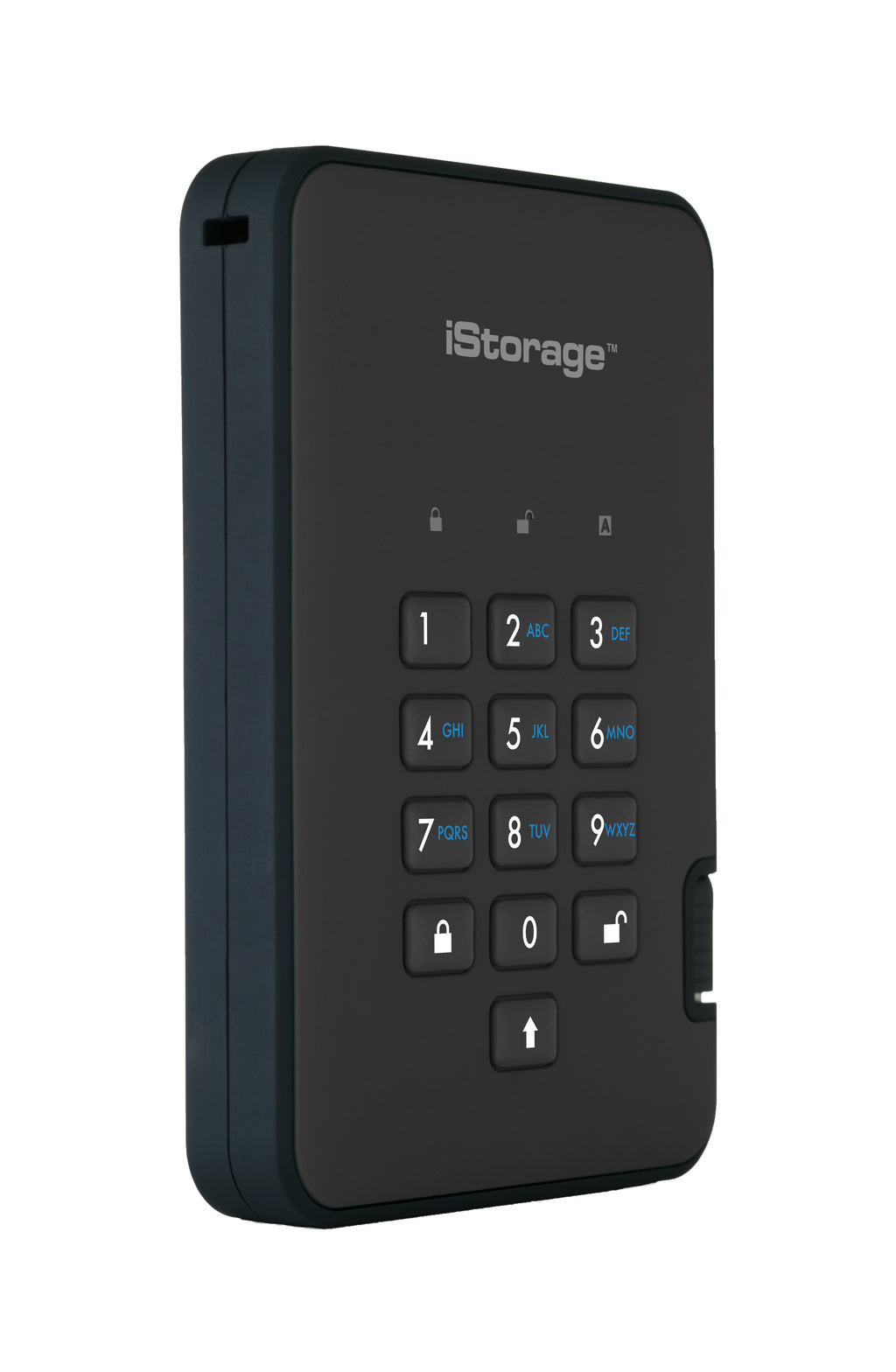 iStorage diskAshur2 256-bit 1TB USB 3.2 secure encrypted solid-state drive - Black IS-DA2-256-SSD-1TB-B