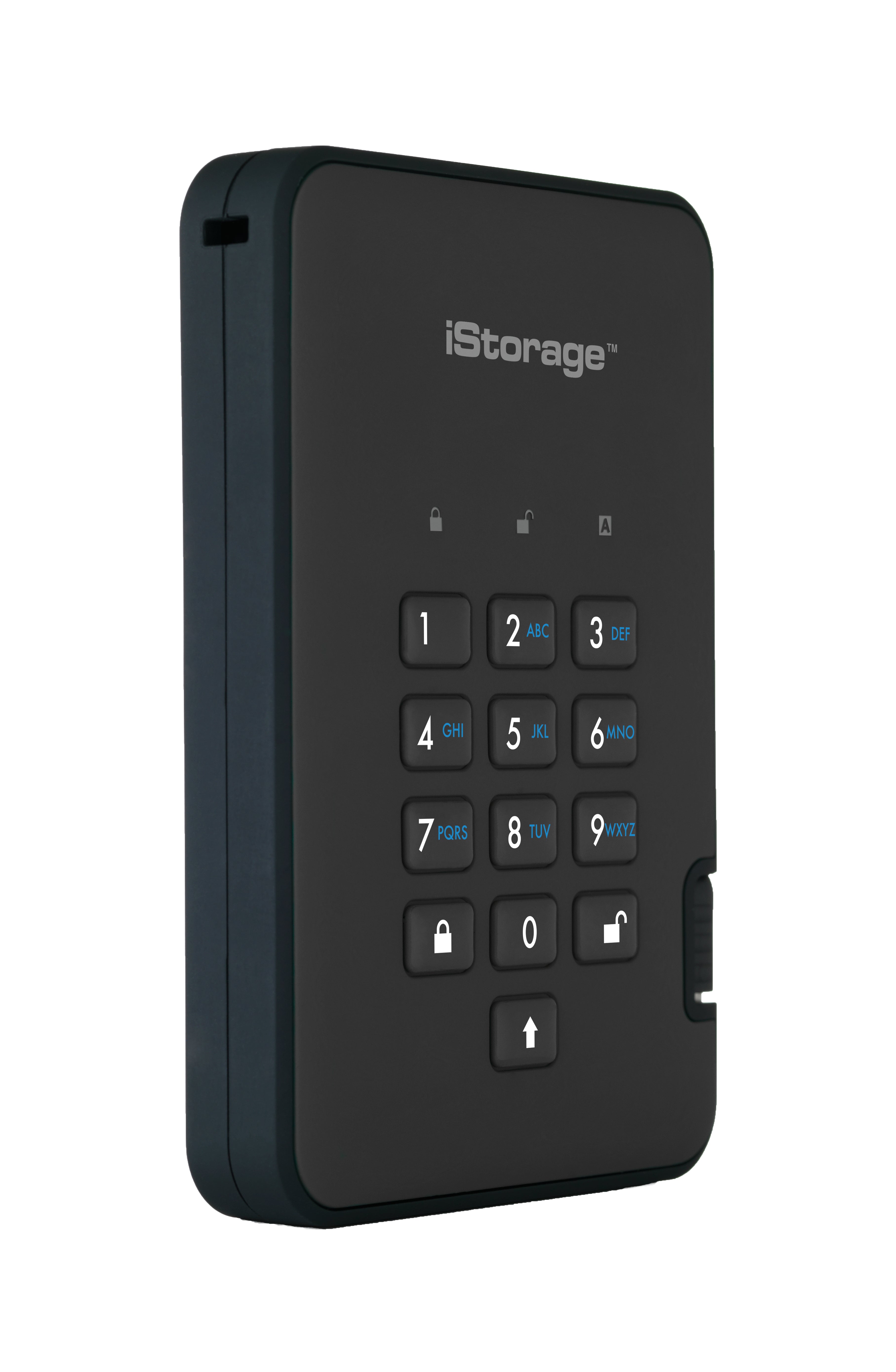 iStorage diskAshur2 256-bit 1TB USB 3.2 secure encrypted solid-state drive - Black IS-DA2-256-SSD-1TB-B