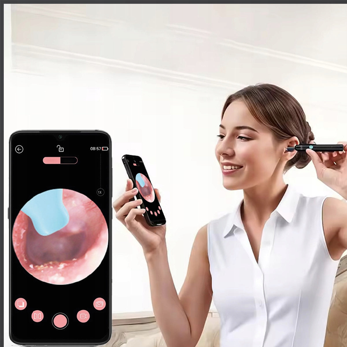 Endoscope, otoscope, appareil de nettoyage des oreilles, cire, caméra WiFi SMART Zenwire Y24