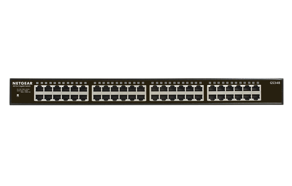 NETGEAR GS348 Non-géré Gigabit Ethernet (10/100/1000) 1U Noir