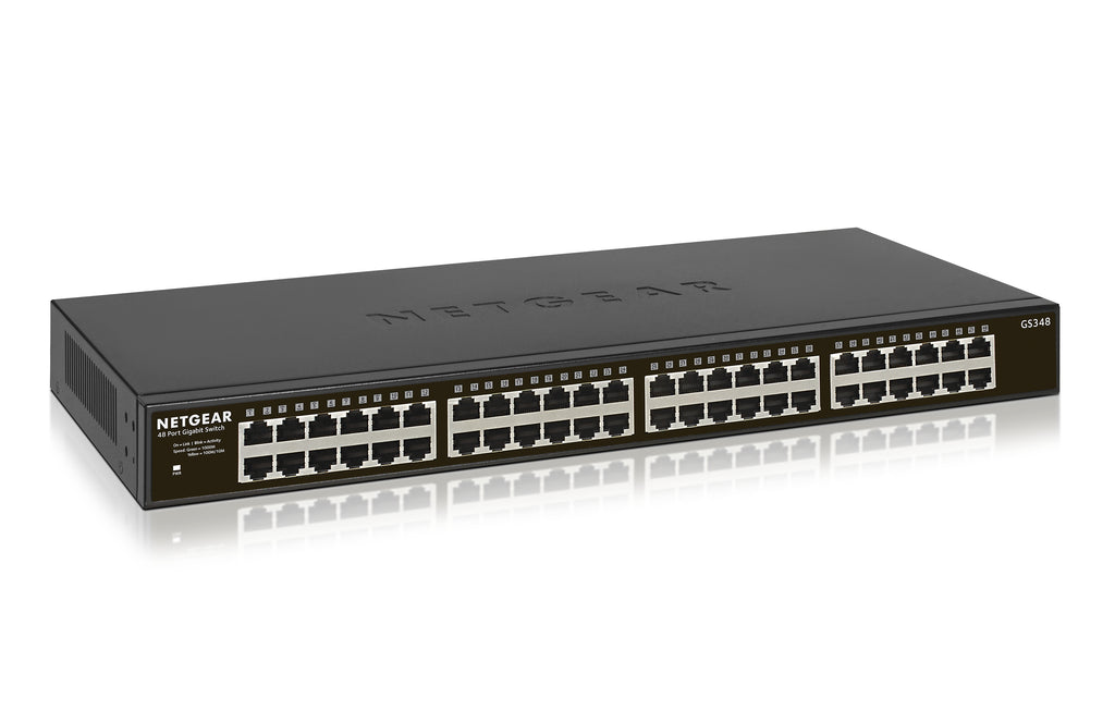 NETGEAR GS348 Non-géré Gigabit Ethernet (10/100/1000) 1U Noir