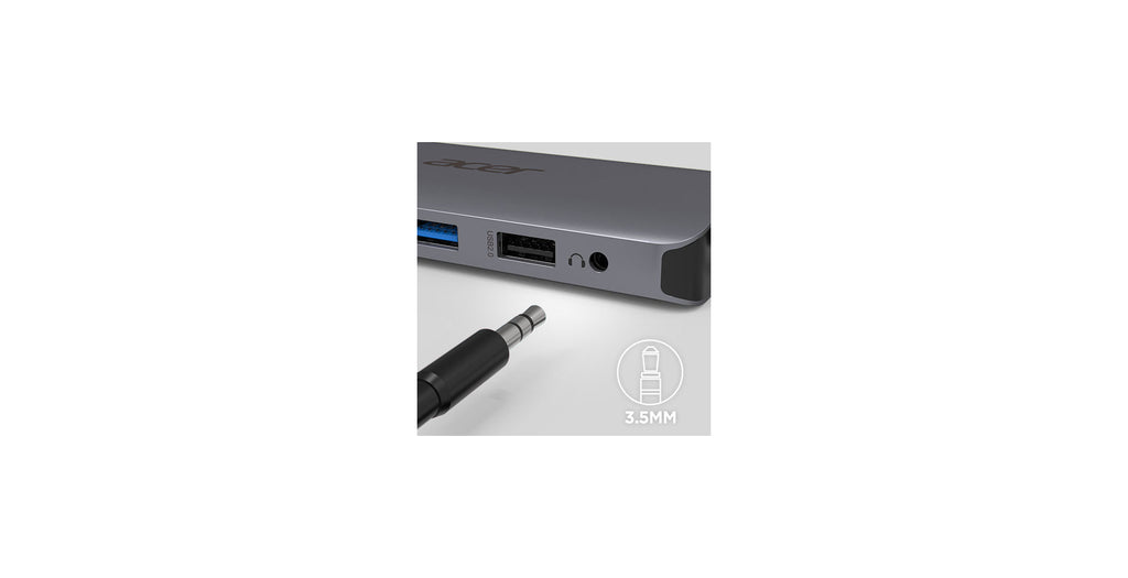 Acer 12-in-1 Type-C Dongle Avec fil USB 3.2 Gen 1 (3.1 Gen 1) Type-C Argent