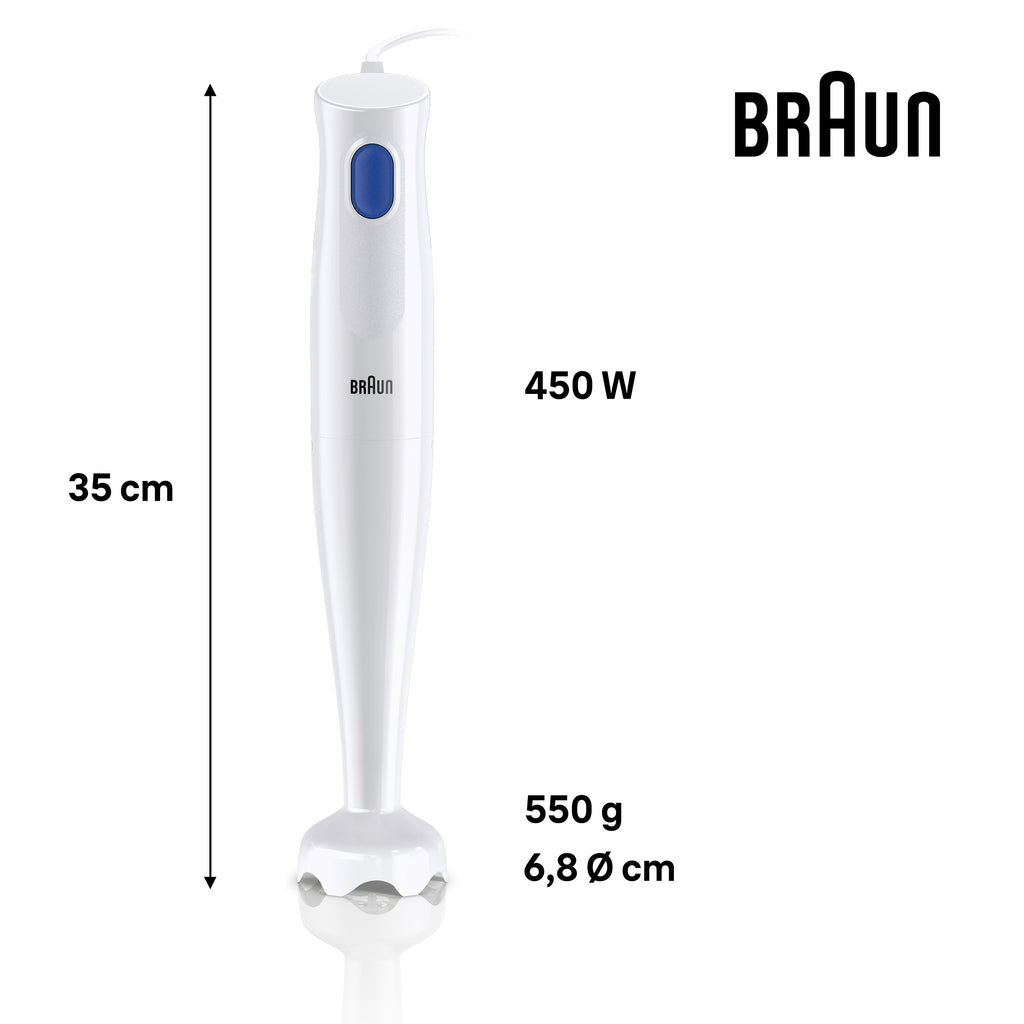 Braun MultiQuick 1 MQ 10.001P WH 0,6 L Mélangeur par immersion 450 W Bleu, Blanc - vue 5