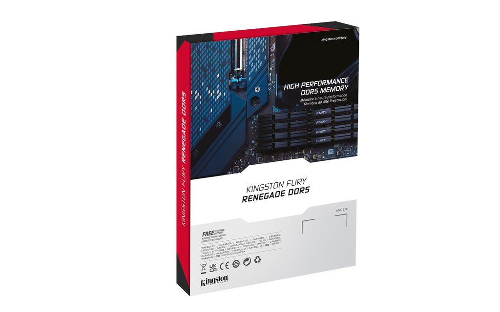 Kingston Technology FURY DIMM DDR5 CL32 32 Go 6 400 MT/s (kit de 2) Renegade Argent