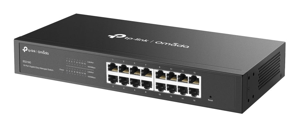TP-Link Omada ES216G commutateur réseau Géré L2 Gigabit Ethernet (10/100/1000) Noir
