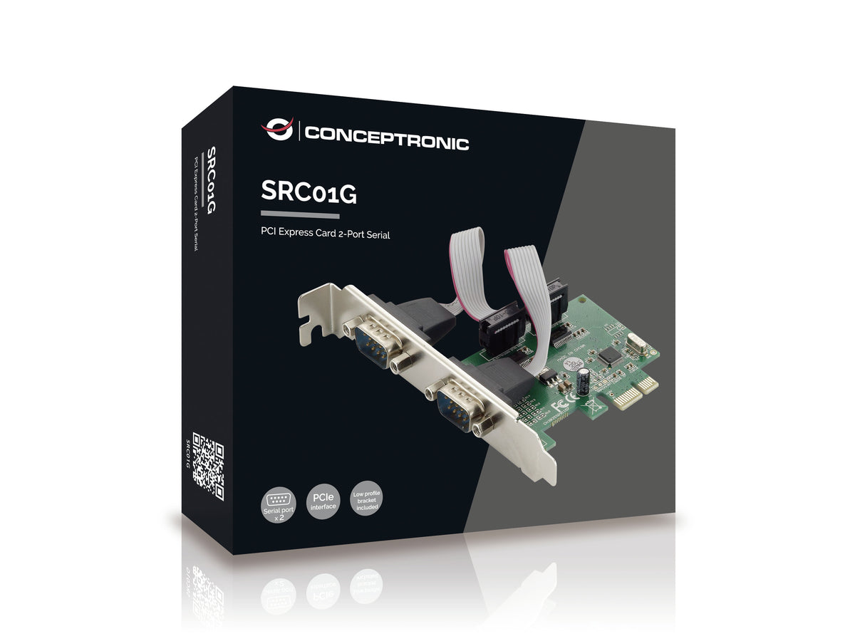 Conceptronic SRC01G Carte Adaptateur d'Interface Interne RS-232 PCIe 1.1