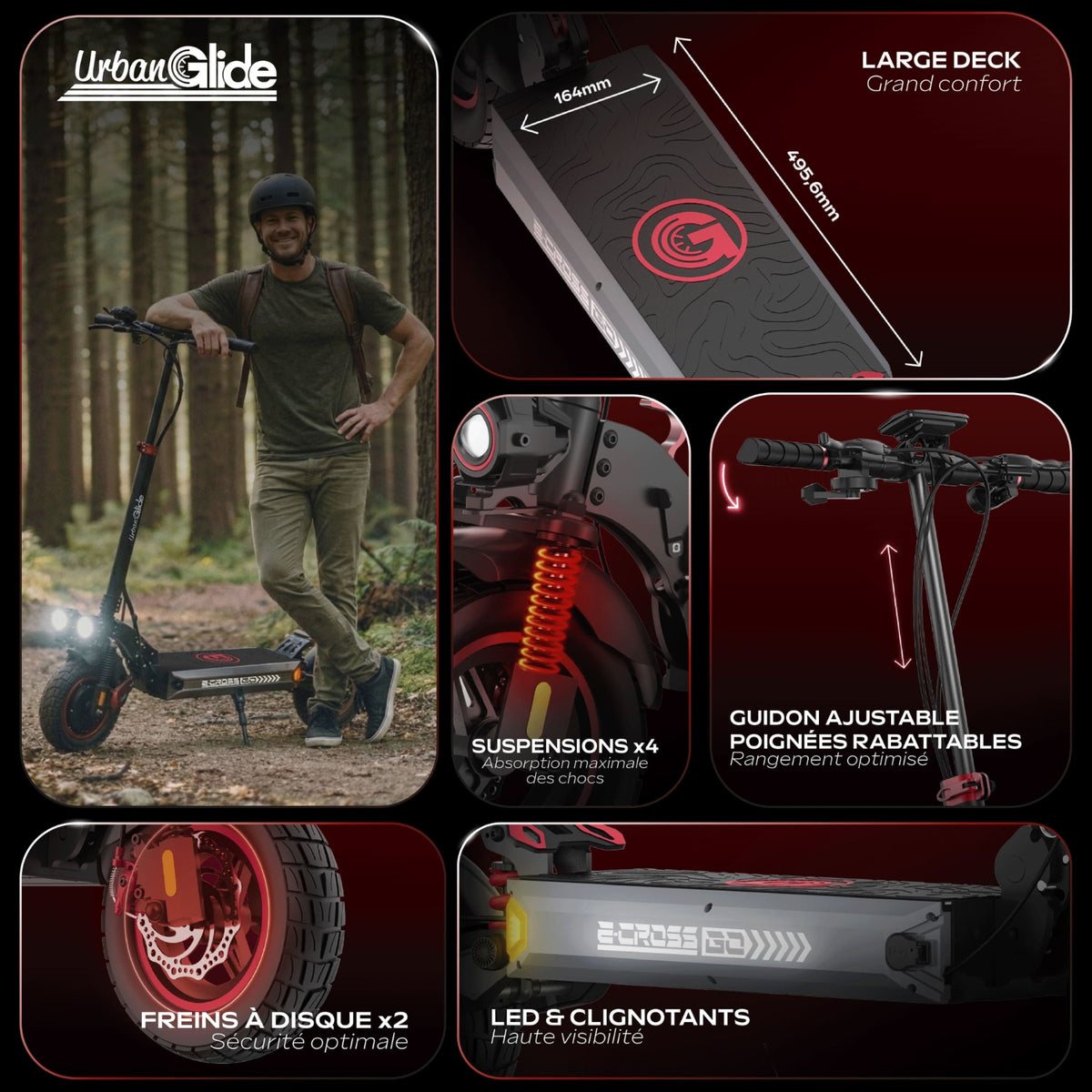 Urbanglide Trottinette Electrique E-CROSS GO