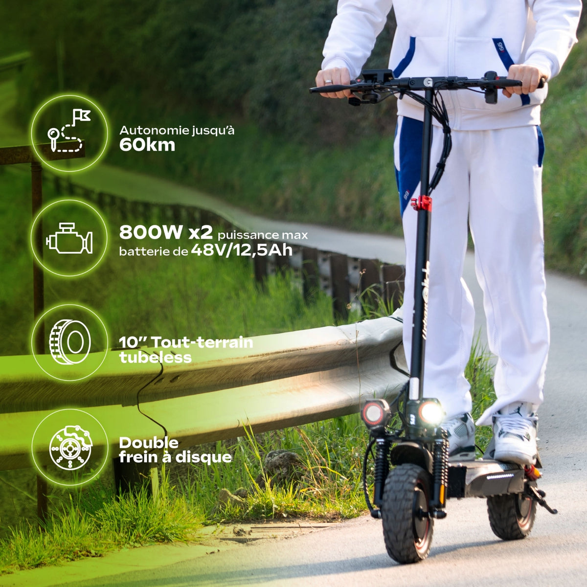 Urbanglide Trottinette Electrique E-Cross Duo