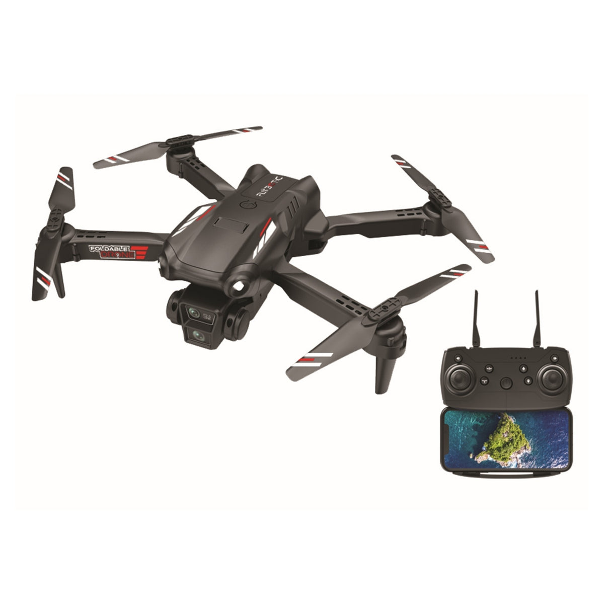 Foldable Drone Drone Pliable avec Caméra et Télécommande