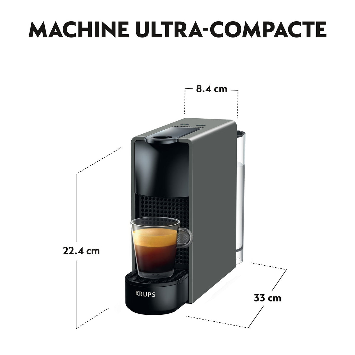 Krups Cafetière Nespresso Essenza Mini YY2911FD Gris