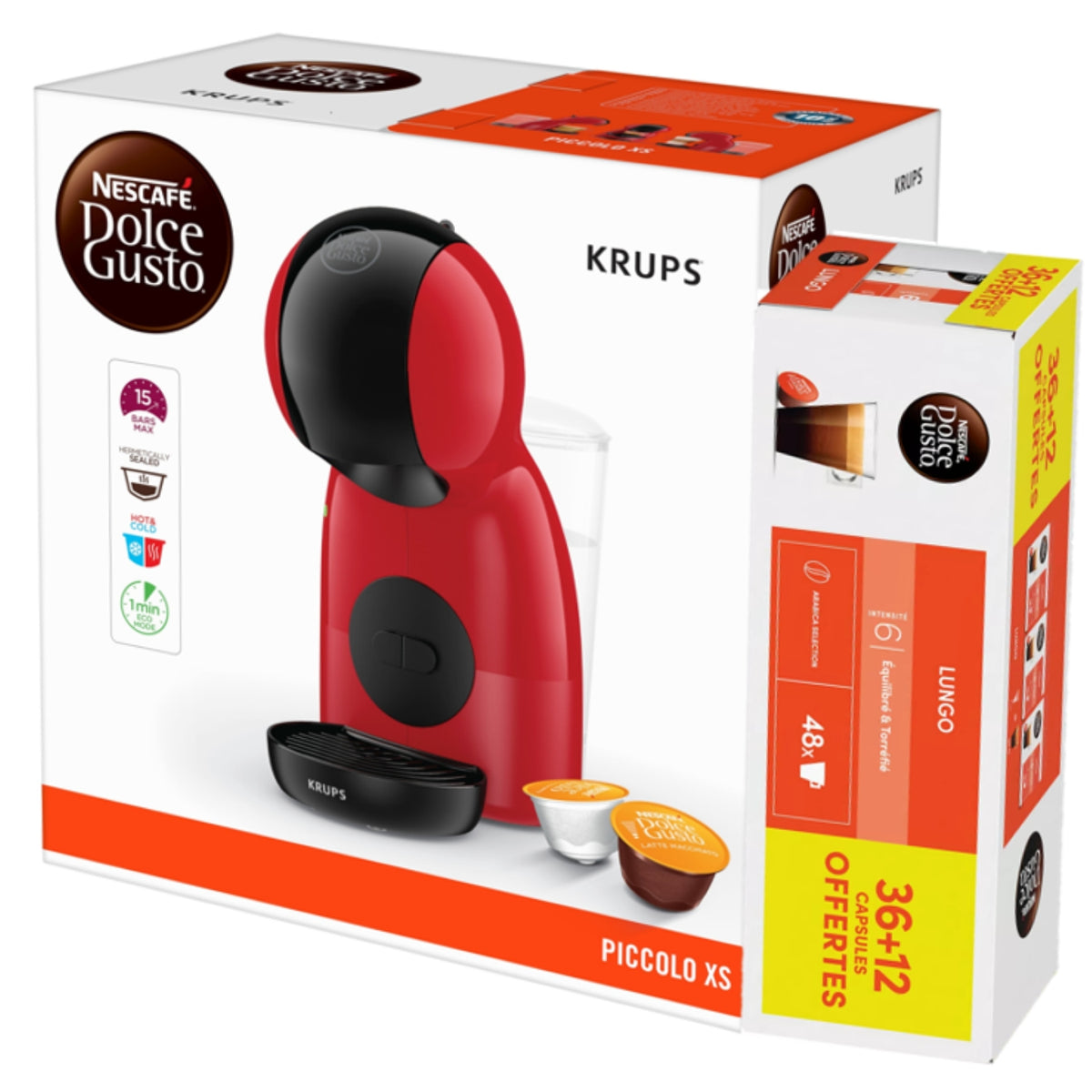 Krups Cafetière Dolce Gusto Piccolo XS YY5973FD Rouge