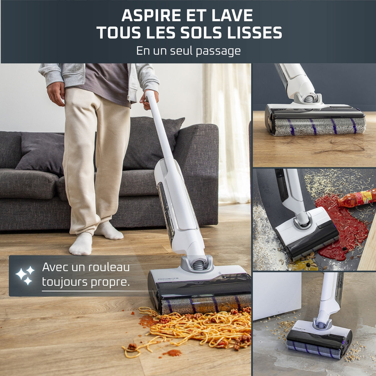 Rowenta Aspirateur laveur sans fil X-Clean 10 - YY6013FE