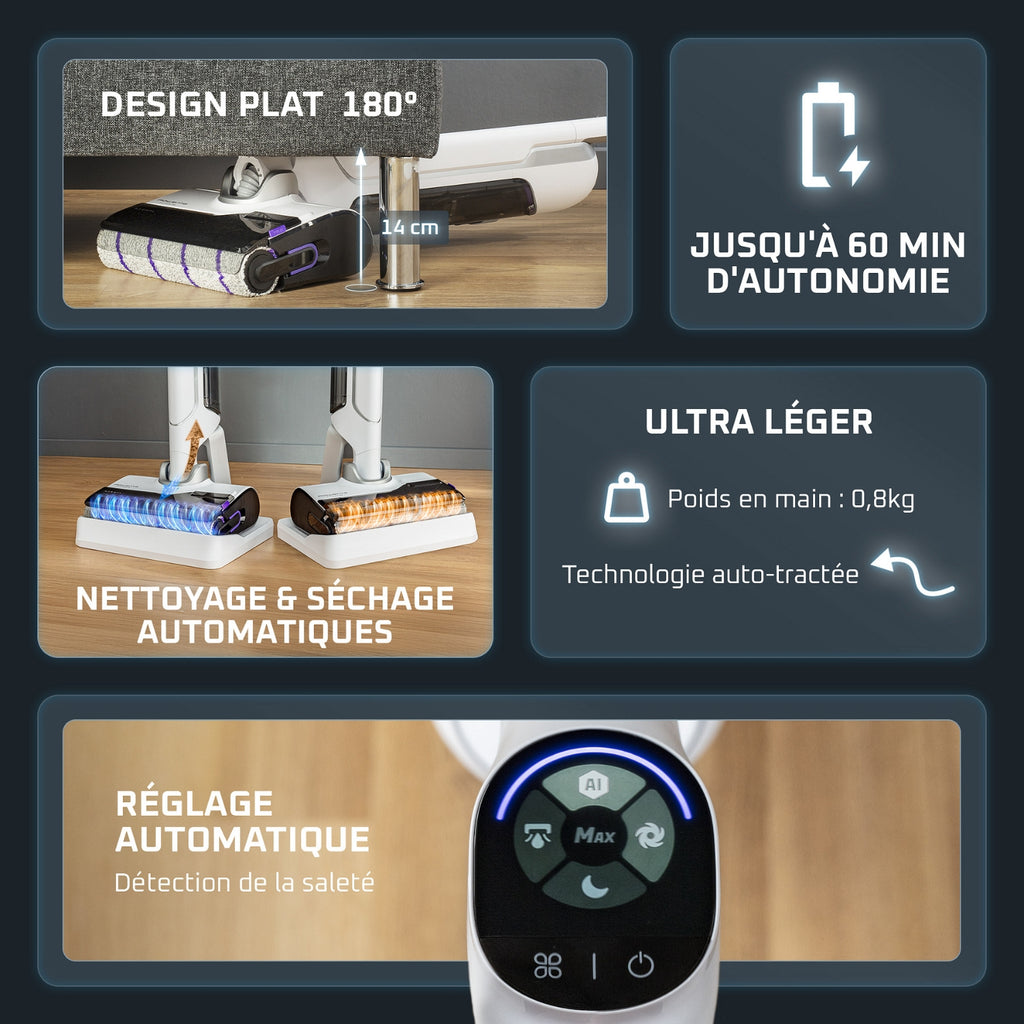 Rowenta Aspirateur laveur sans fil X-Clean 10 - YY6013FE