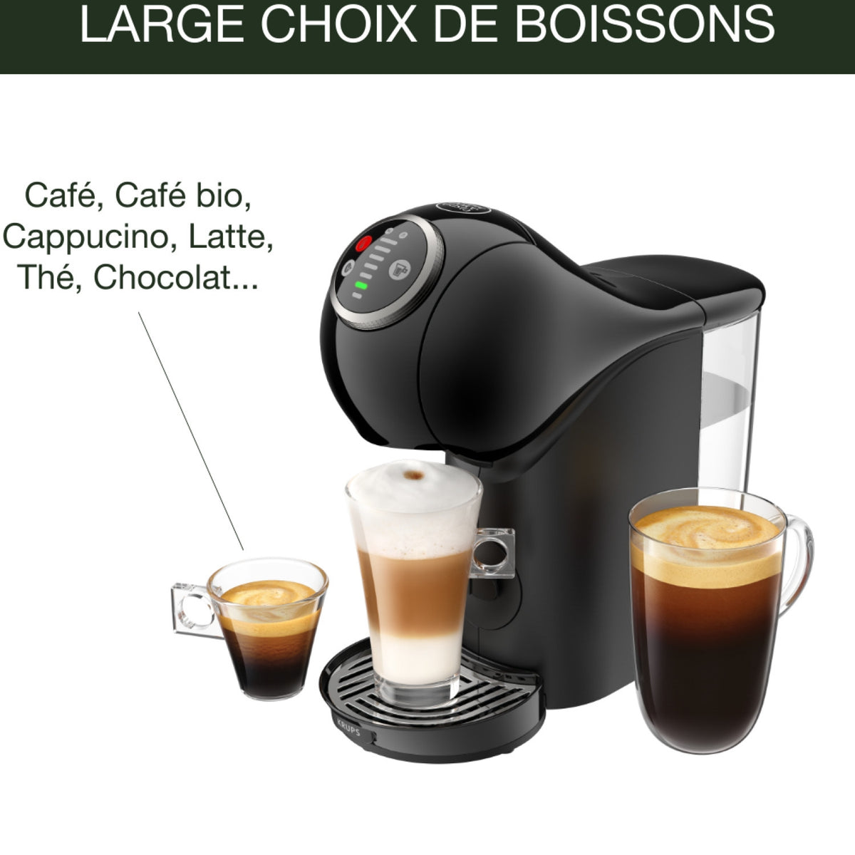 Krups Cafetière Dolce Gusto Genio S Plus YY4445FD Noir