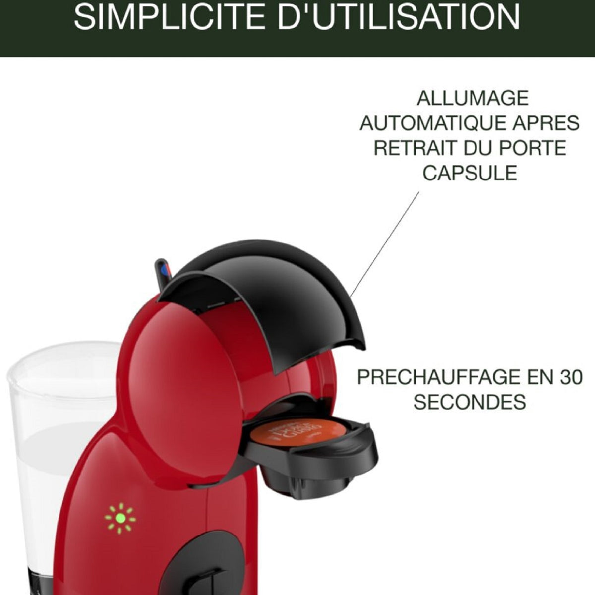Krups Cafetière Dolce Gusto Piccolo XS YY4556FD Rouge