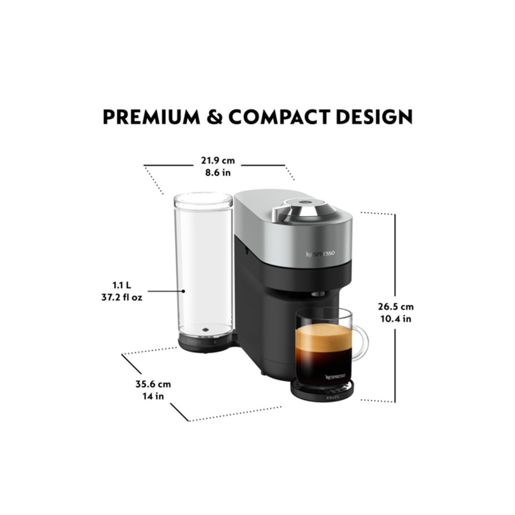 Krups Cafetière Nespresso Vertuo Pop+ YY5359FD Argent