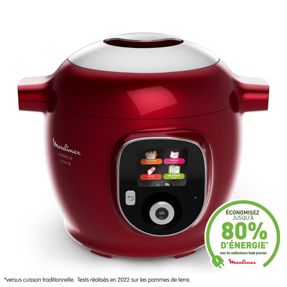 Moulinex Multicuiseur Cookeo connecté YY5571FB + Extra Crisp - Rouge