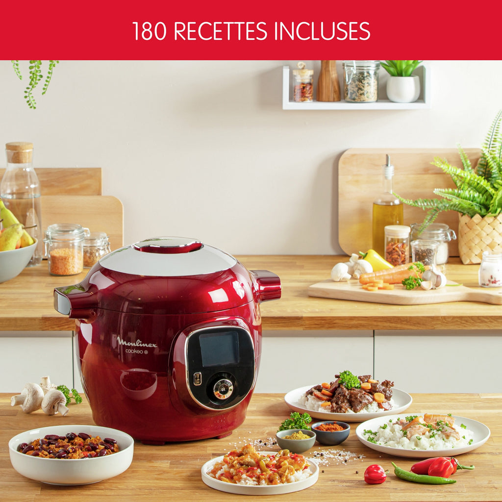 Moulinex Multicuiseur Cookeo connecté YY5571FB + Extra Crisp - Rouge