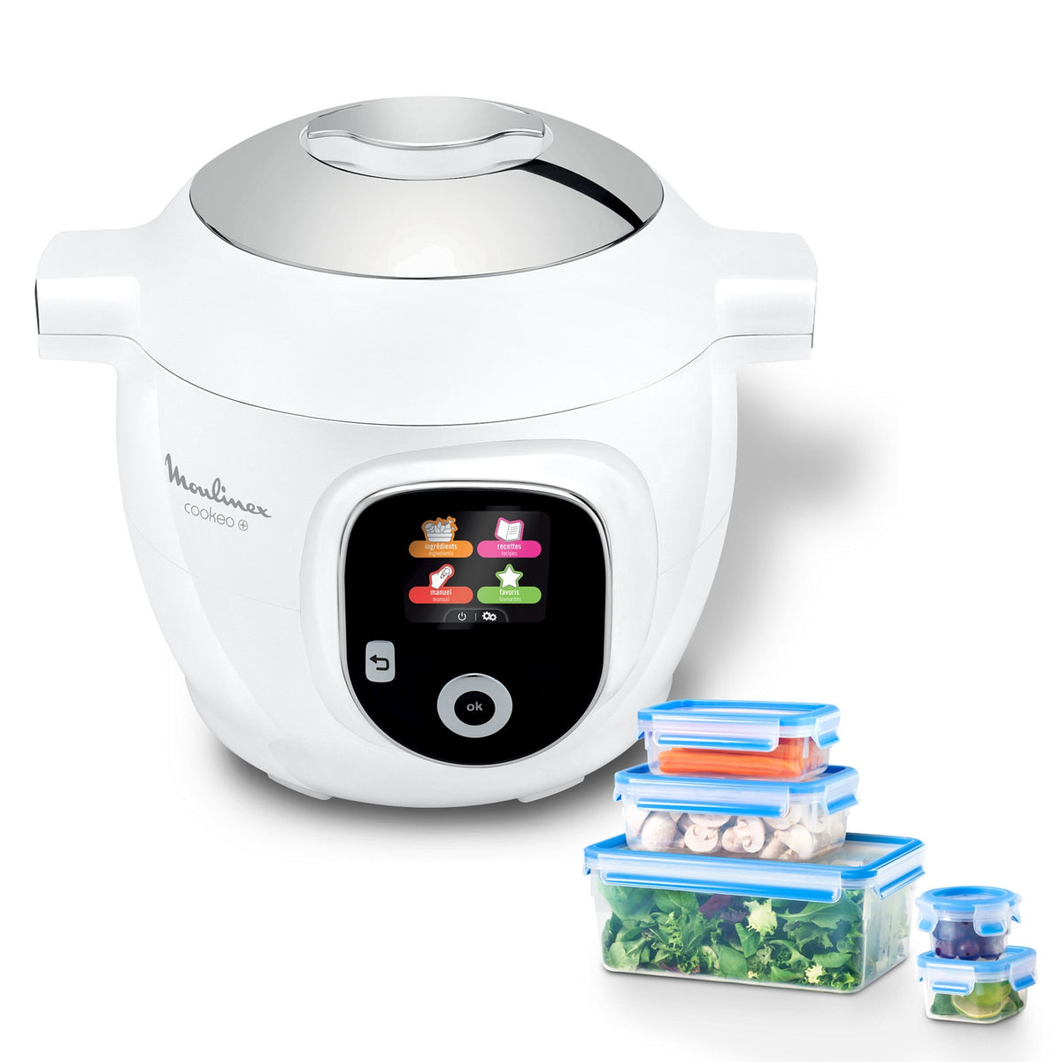 Moulinex Multicuiseur Cookeo YY5655FB + 5 boîtes de conservation