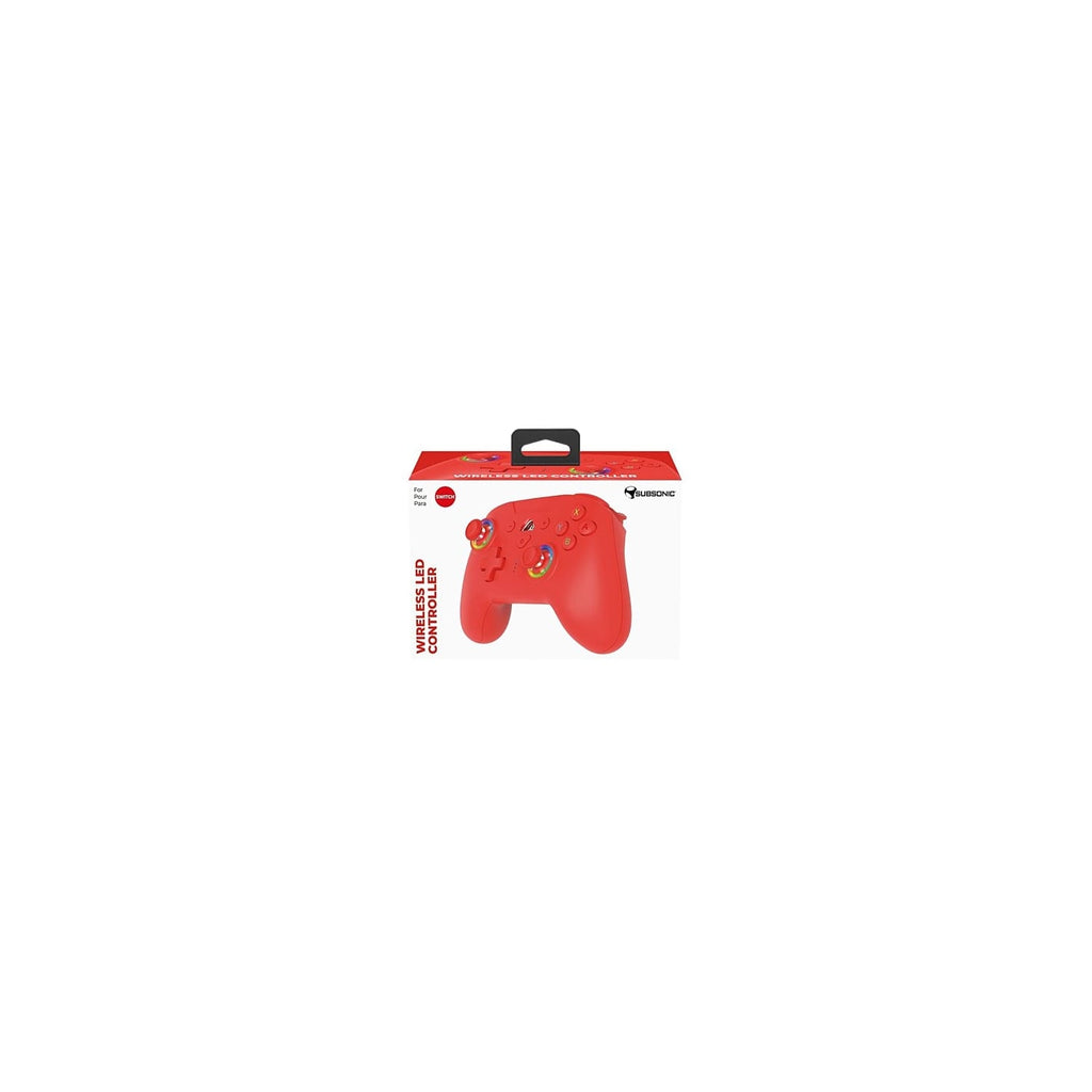 Subsonic Manette sans fil LED rouge Nintendo Switch