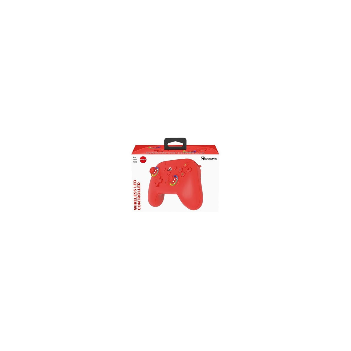 Subsonic Manette sans fil LED rouge Nintendo Switch
