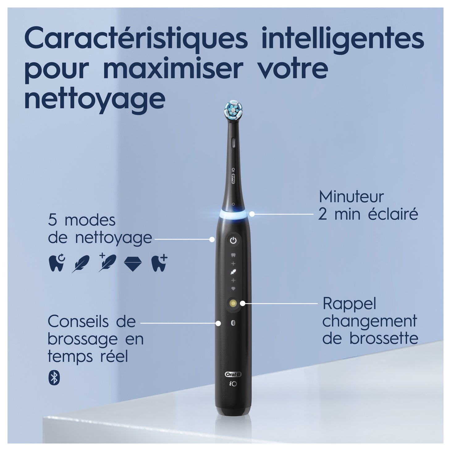 Oral-B iO 5 Pack 2 brosses à dents électriques avec brossettes