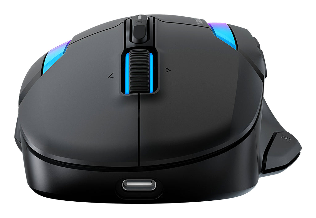 Turtle Beach Kone II Air Souris Gaming Sans Fil RGB Ergonomique, 26 000 DPI, Batterie 350h, Molette 4D Free-Spin, Noir