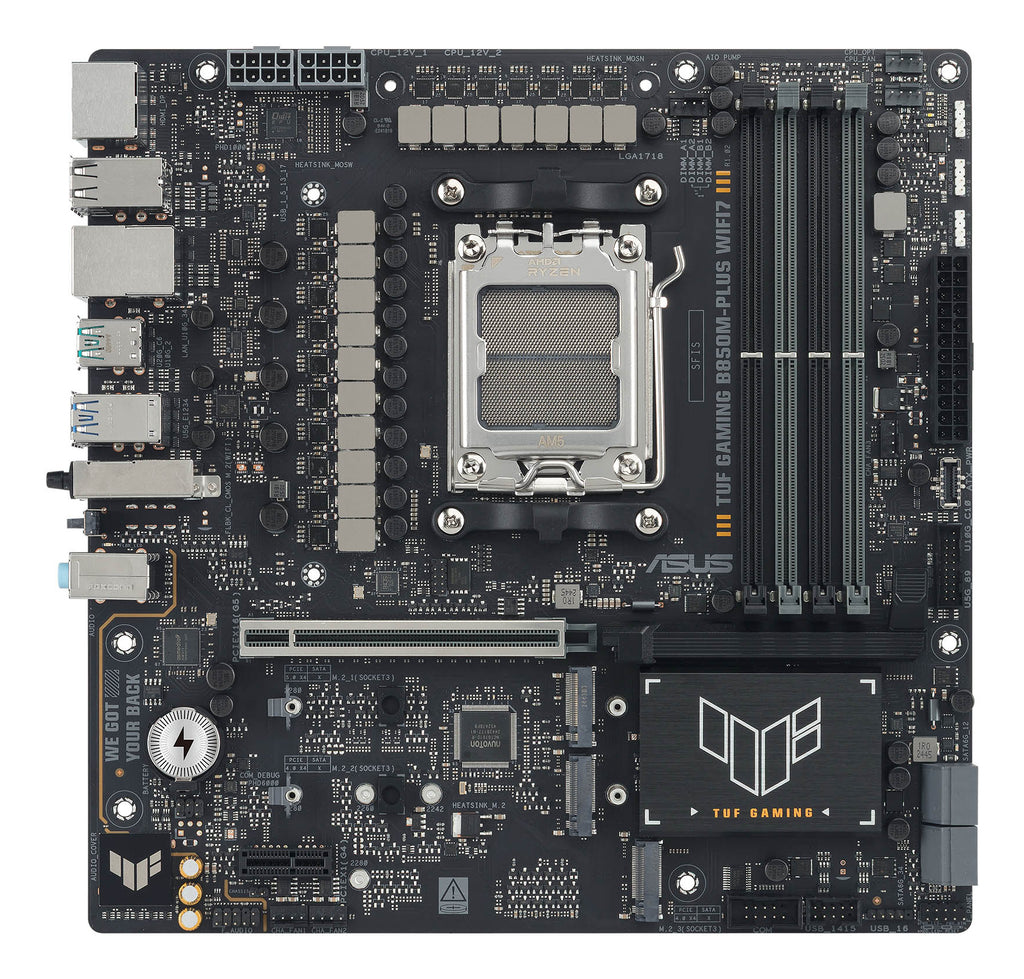 ASUS TUF GAMING B850M-PLUS WIFI7 Carte Mère AMD B850 Socket AM5 micro ATX