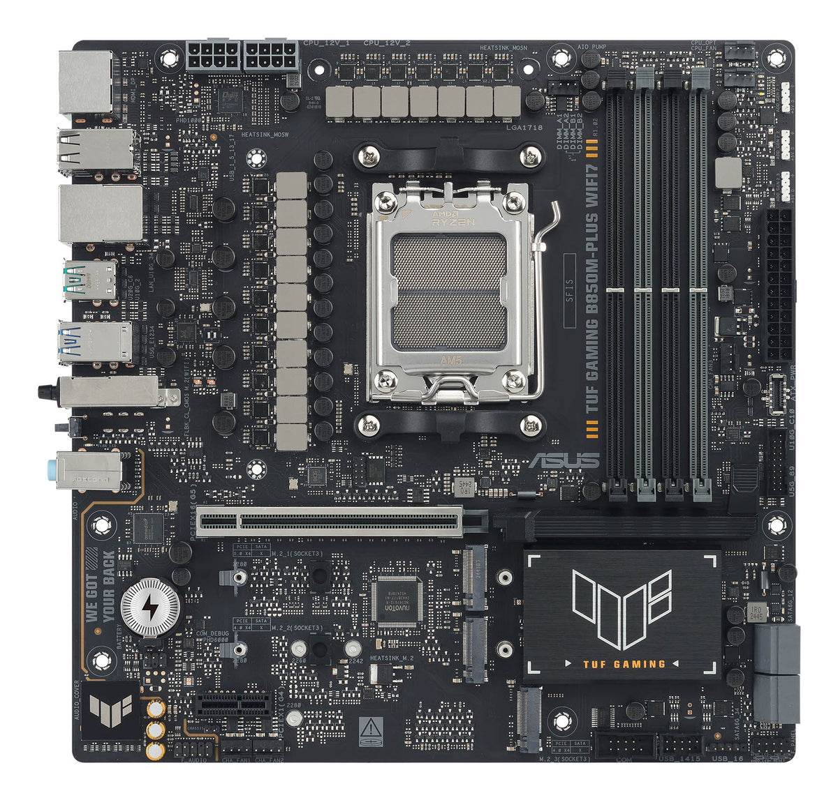 ASUS TUF GAMING B850M-PLUS WIFI7 Carte Mère AMD B850 Socket AM5 micro ATX