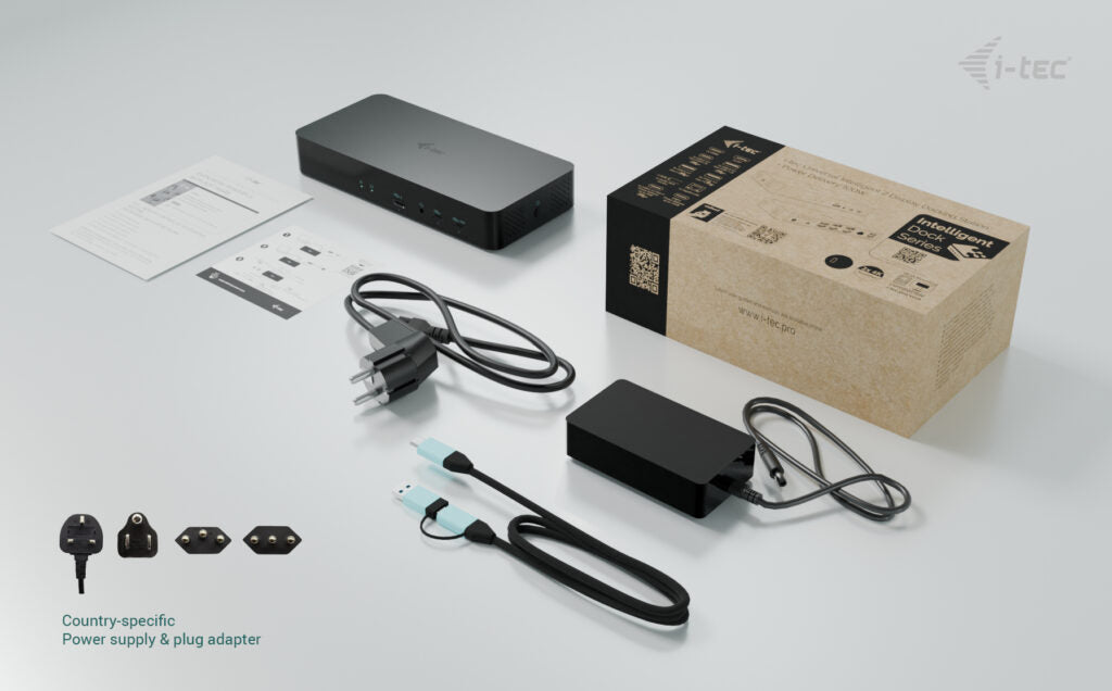 i-tec Station d'accueil Universelle Intelligent Dual Display Power Delivery 100W