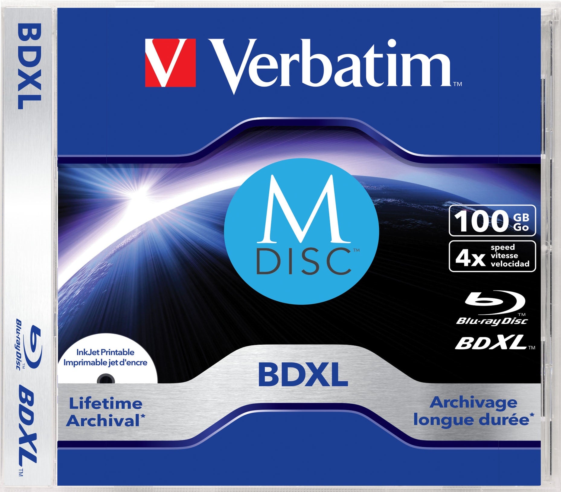 Verbatim MDISC Lifetime archival BDXL 100GB - boîtier avec lot de 1