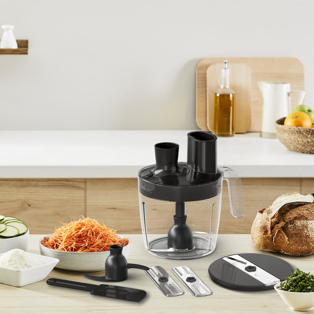 Tefal Quickchef+ HB67G830 blender 0,8 L Mélangeur par immersion 1000 W Noir, Acier inoxydable