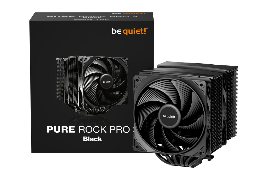 be quiet! PURE ROCK PRO 3 Black| Ventirad double tour, socket Intel et AMD, finition noire