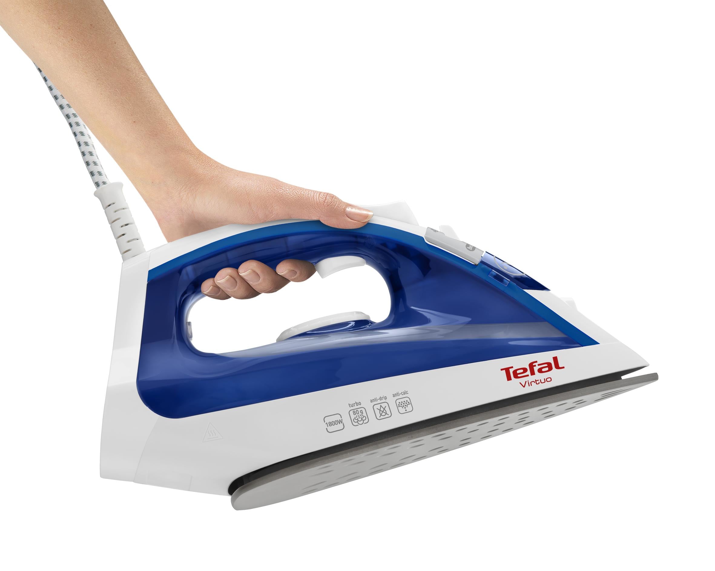 Tefal Virtuo FV1711 Fer à vapeur Semelle Durilium 1800 W Violet, Blanc