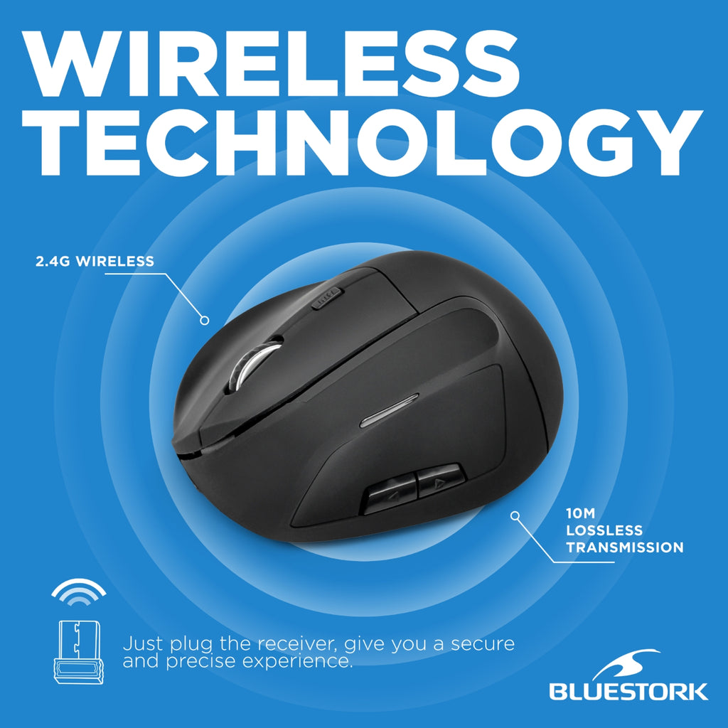 Bluestork Souris ergonomique sans fil Ergo WL