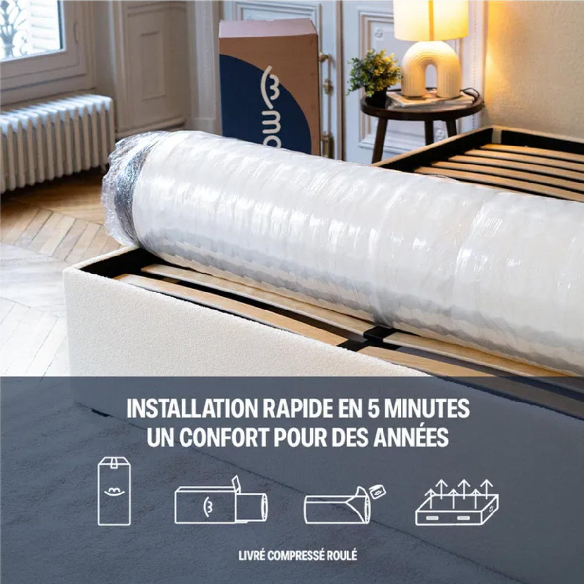 Morphea Matelas Hybride à Mémoire de Forme 160x200cm Mi-ferme Lumea Infinite