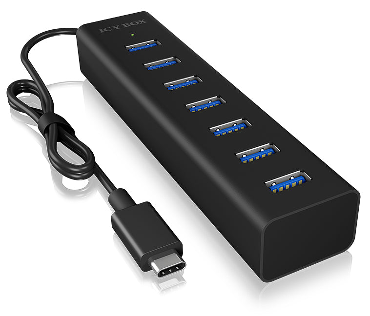 ICY BOX IB-HUB1700-C3 USB 3.2 Gen 1 (3.1 Gen 1) Type-C 5000 Mbit/s Noir