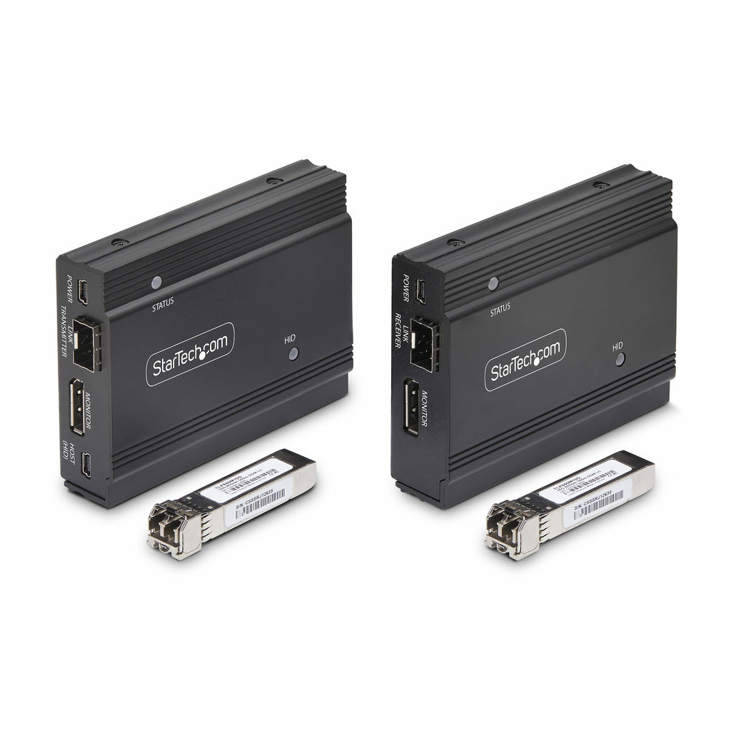 StarTech.com Extendeur KVM DisplayPort sur Fibre Optique 4K 60Hz, Kit Extension Console jusqu'à 300m Multi-Mode, Modules