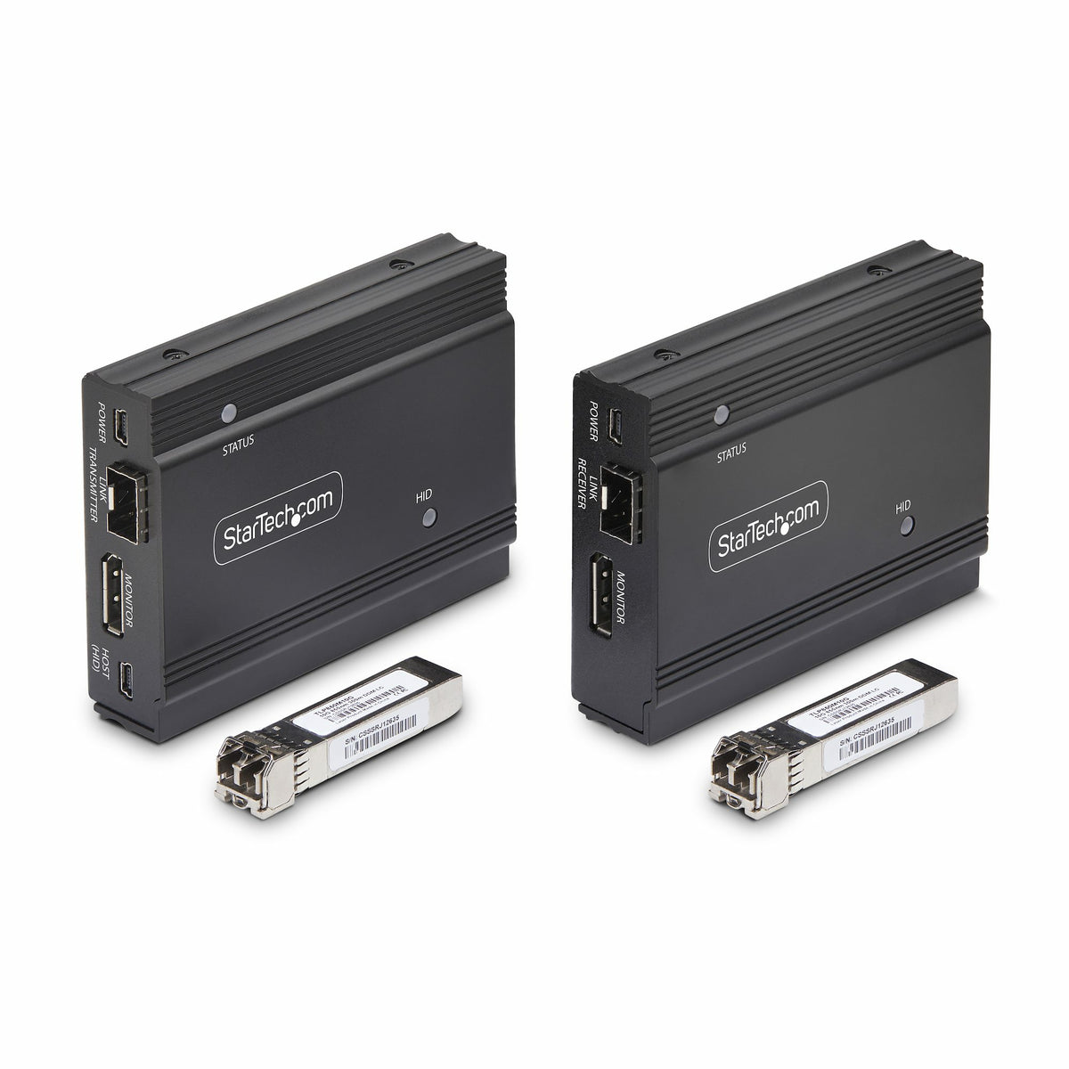 StarTech.com Extendeur KVM DisplayPort sur Fibre Optique 4K 60Hz, Kit Extension Console jusqu'à 300m Multi-Mode, Modules